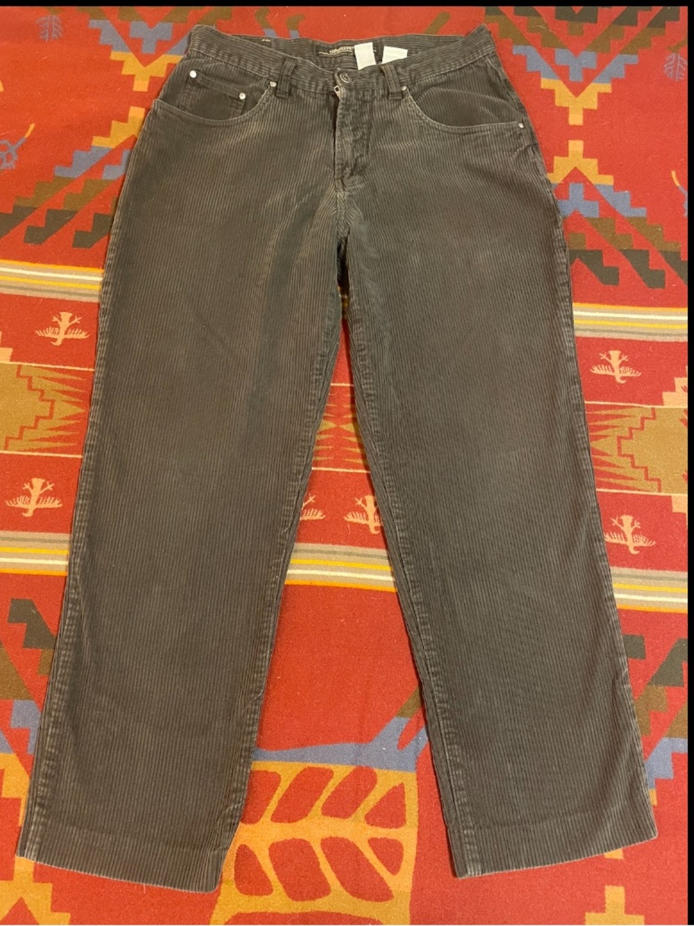 Vintage Y2K Union Bay Army Olive Green Corduroy Jeans Pants 34x29 Indie